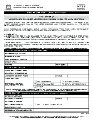 Fire Alarm Disconnection Application