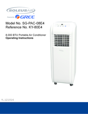 Portable Air Conditioner Operating Instructions