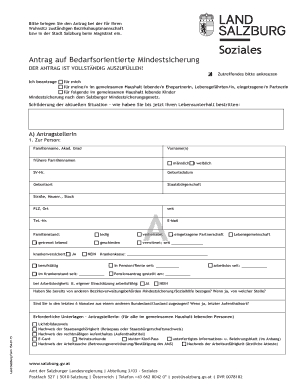 Antrag auf Bedarfsorientierte Mindestsicherung