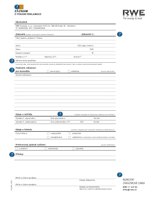 Czech Republic Energy Complaint Form
