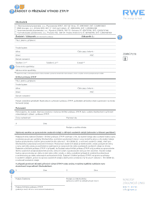 Czech Republic ZTP/P Discount Request Form