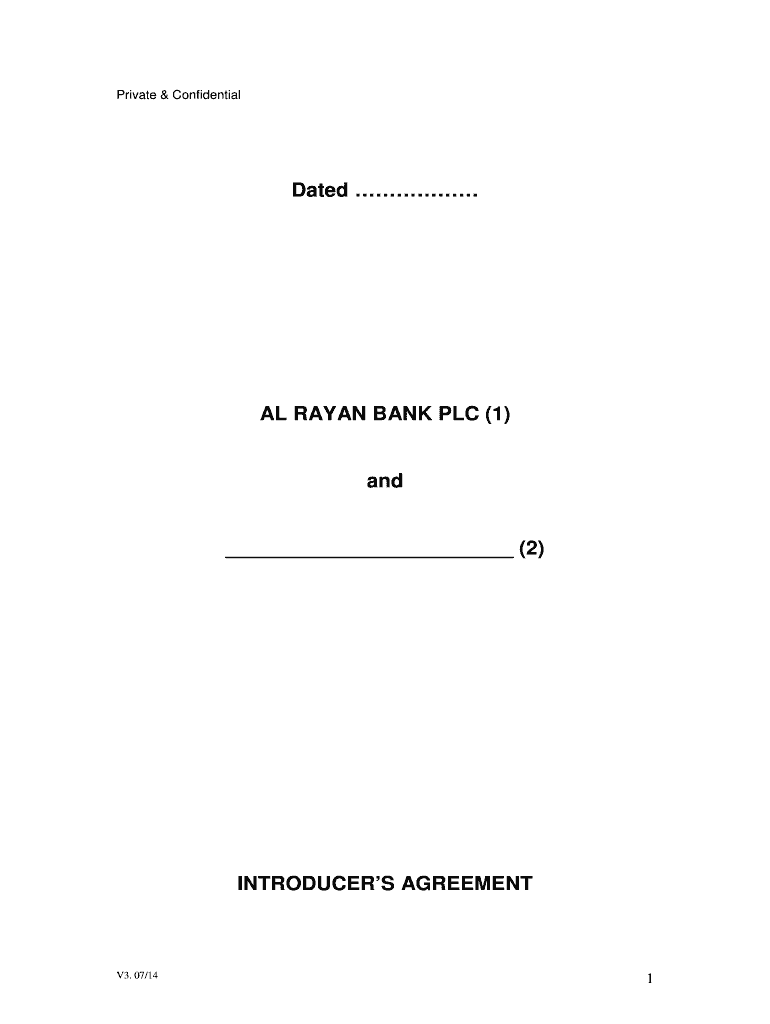 introducer agreement template Preview on Page 1