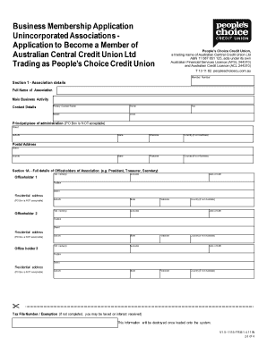 Australian Business Membership Application