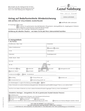 Antrag auf Bedarfsorientierte Mindestsicherung