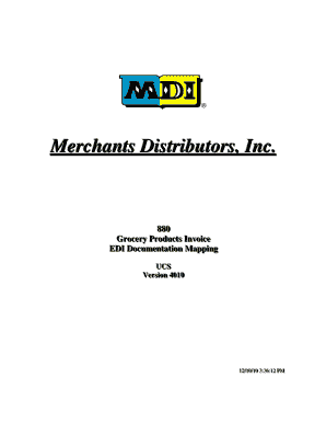 Grocery Products Invoice EDI Template