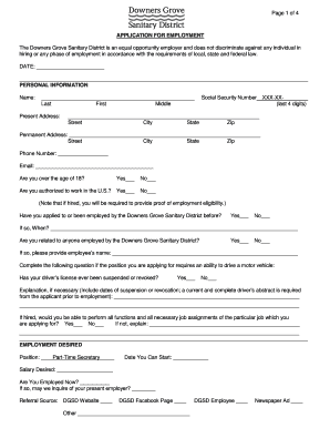 Application for Employment