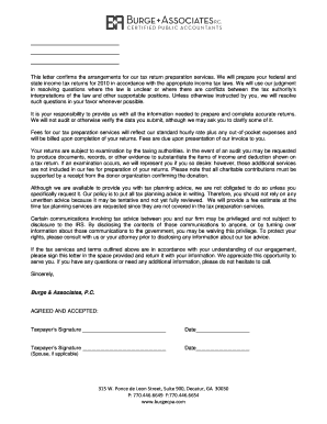 Tax Return Preparation Service Agreement