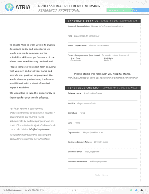 REFERENCIA PROFESIONAL Worldwide Health Recruitment