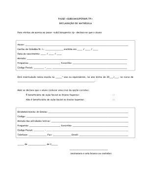 Declaração de Matrícula