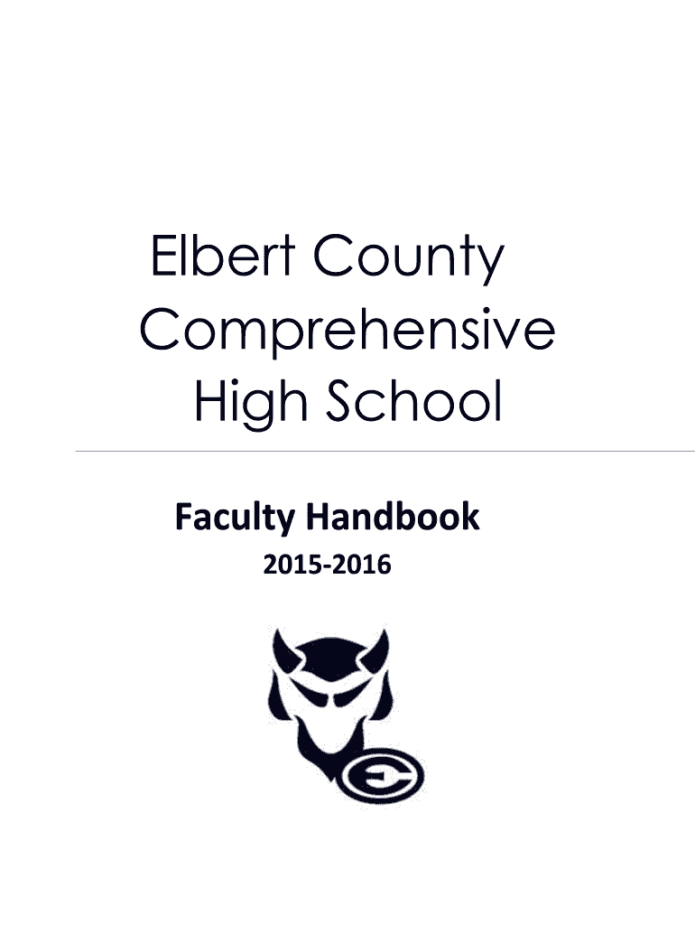 Fillable Online Elbert K12 Ga Elbert County Comprehensive High School