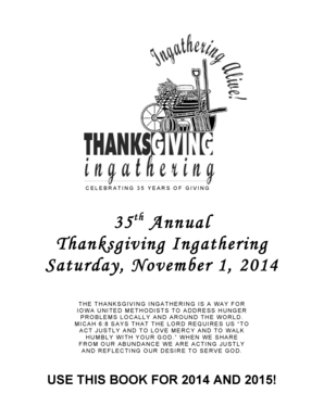 Thanksgiving Ingathering Remittance Form