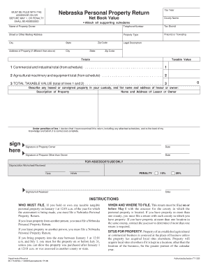 Nebraska Personal Property Return
