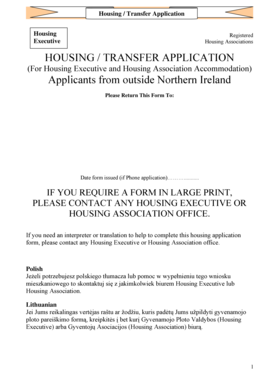 Housing Transfer Application
