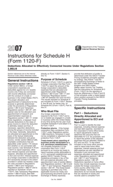 Instructions for Schedule H (Form 1120-F)