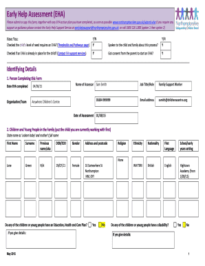 Early Help Assessment Form