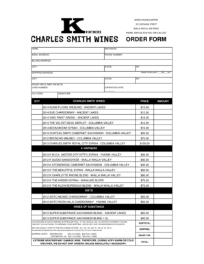 Wine Order Form