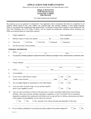 Application for Employment