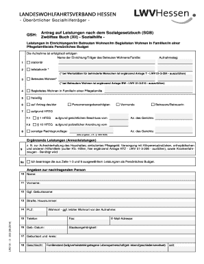 Antrag auf Leistungen nach dem Sozialgesetzbuch (SGB)
