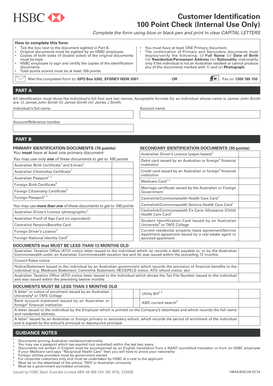 HSBC Customer Identification Form