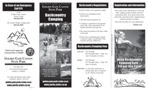 Colorado Backcountry Camper Registration Form