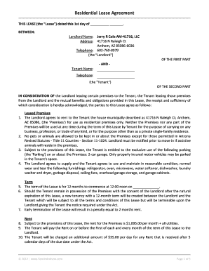 Residential Lease Agreement