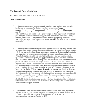 Junior research paper help