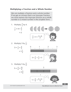Primary Mathematics Fraction Multiplication Worksheet