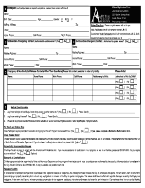 Zilker Botanical Gardens Waiver Form