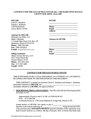 Illinois Real Estate Sale Contract