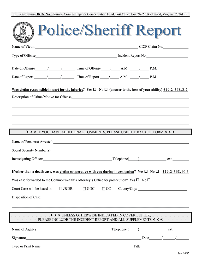 police report example Preview on Page 1