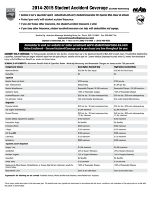 Student Accident Coverage Form