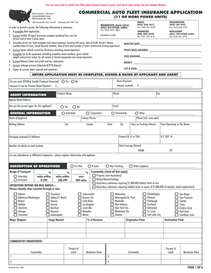 Commercial Auto Fleet Insurance Application