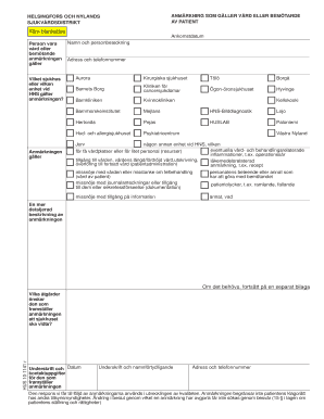Helsinki and Uusimaa Healthcare Complaint Form