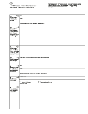 Research Register Description Form