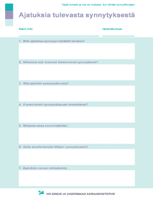 Birth Plan Form