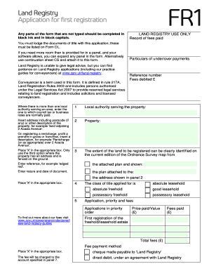 UK Land Registry Application Form