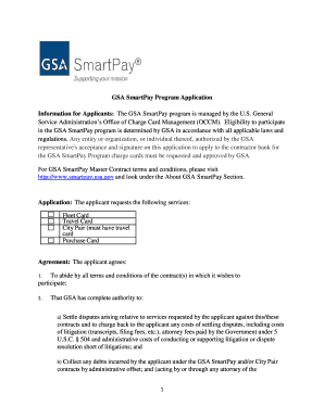 GSA SmartPay Program Application