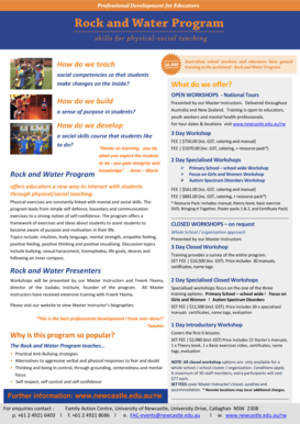 Rock and Water Program Registration Form