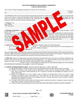 Exclusive Property Management Agreement