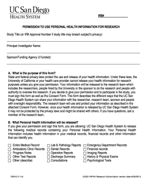 HIPAA Research Authorization Form