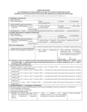 Nowy wzr owiadczenia o prawie do wiadcze opieki ...