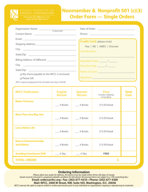 NFCC Publication Order Form