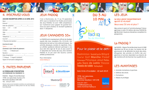 Formulaire d'inscription aux Jeux FADOQ