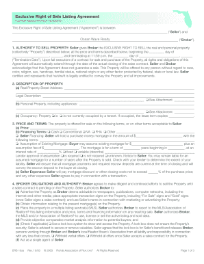 Exclusive Right of Sale Listing Agreement