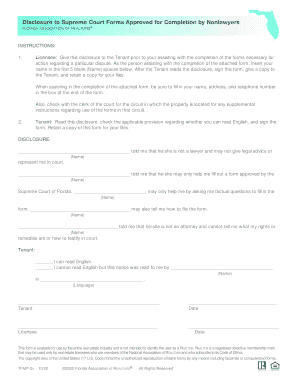 Florida Tenant Notice to Landlord
