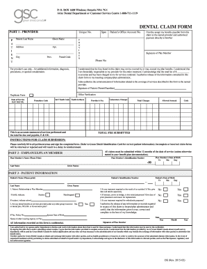 Dental Claim Form