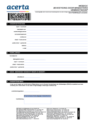 BEVESTIGING DOOR MANDATARIS