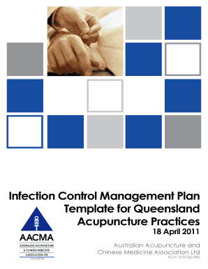 Infection Control Management Plan for Acupuncture Practices