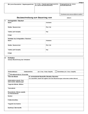 Bayerische Bauantragsformular