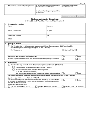 Bayerische Bauantragsformular